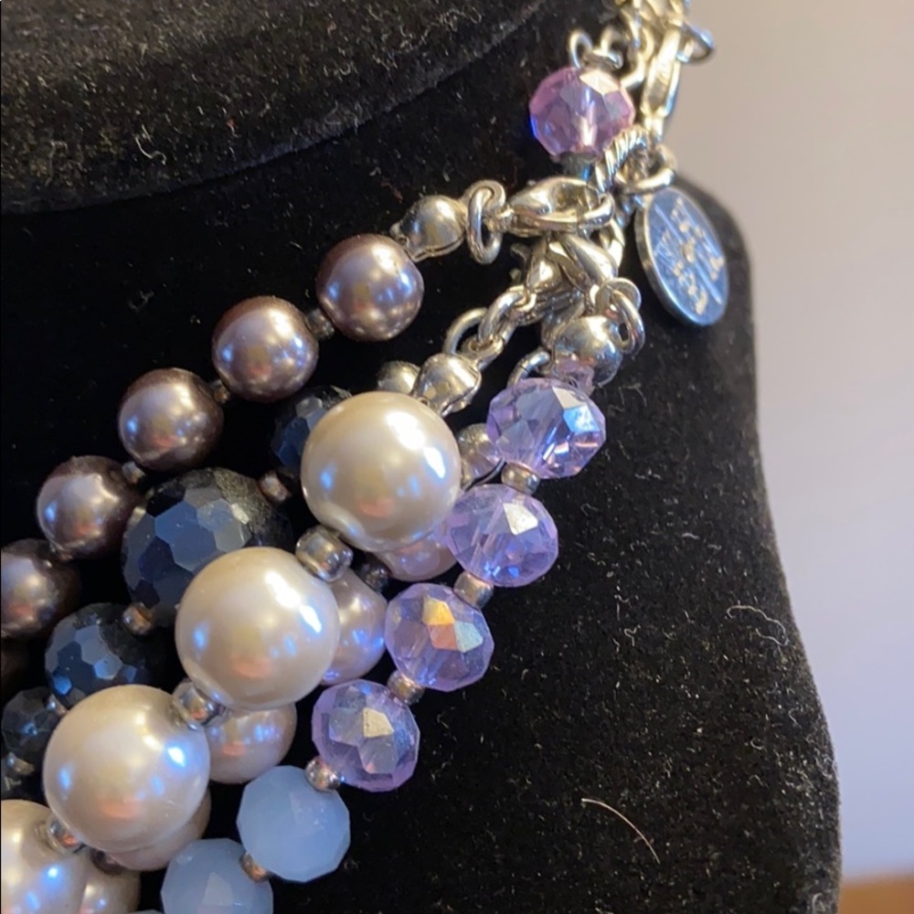 White House Black Market 5 string necklace (blues) - Picture 3 of 6